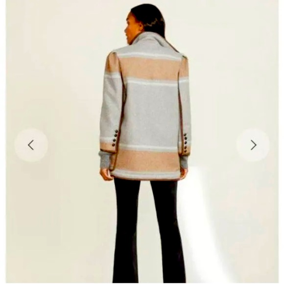 Veronica Beard DICKEY COAT WOMENS FLINT TOGGLE  GREY BROWN SIZE XS - Picture 2 of 4